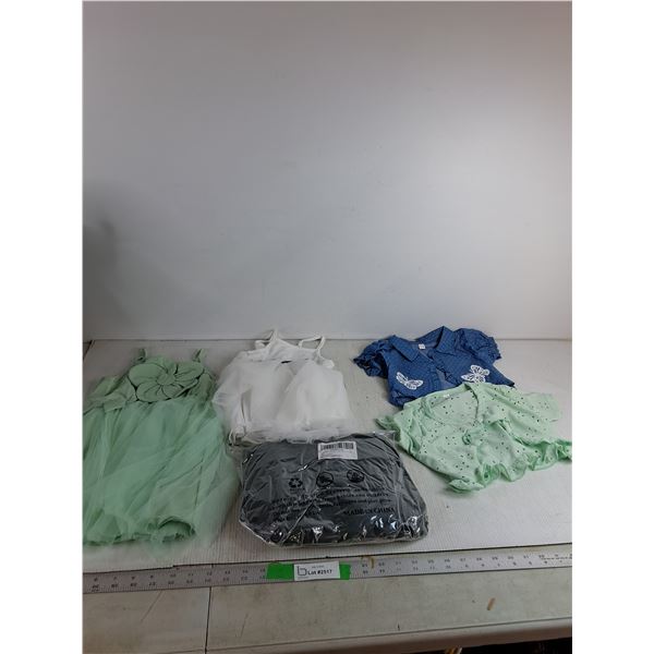 12-18 Month  Up to 3-4 Year Girls Clothes- Dresses, Shirts, Vests ( as is)