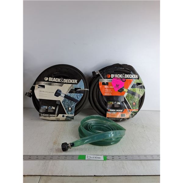 (2) Black & Decker Soaker Hoses, Clear Hose ( as is)