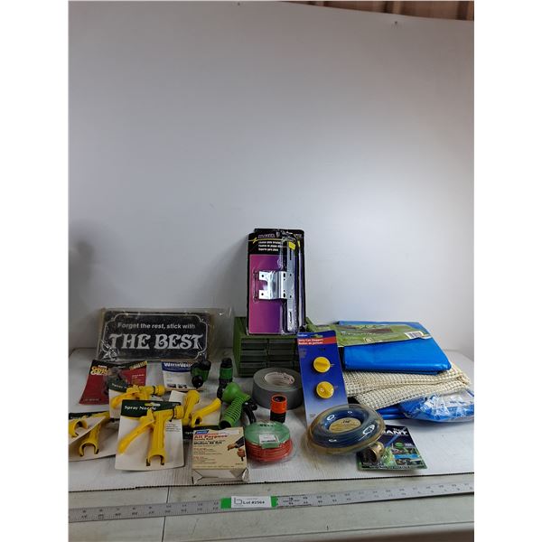License Plate & Bracket, Spray Nozzles, Duct Tape, Tarps, Trimmer Wire, Misc (cannot ship)