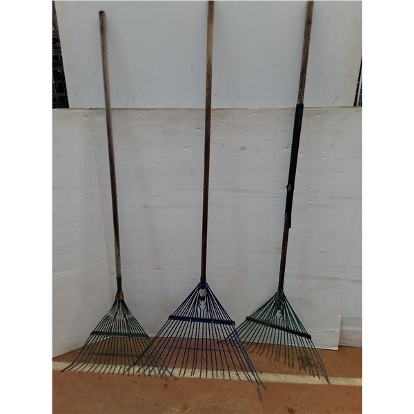** (3) Assorted Rakes - Cannot Ship
