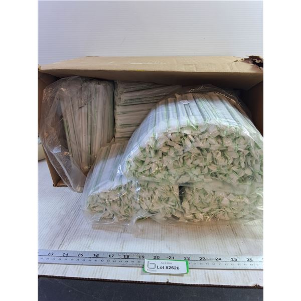 Large Box of Plastic Straws