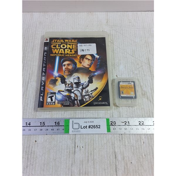 PS 3 Star Wars and Nintendo DS Brain Age Games
