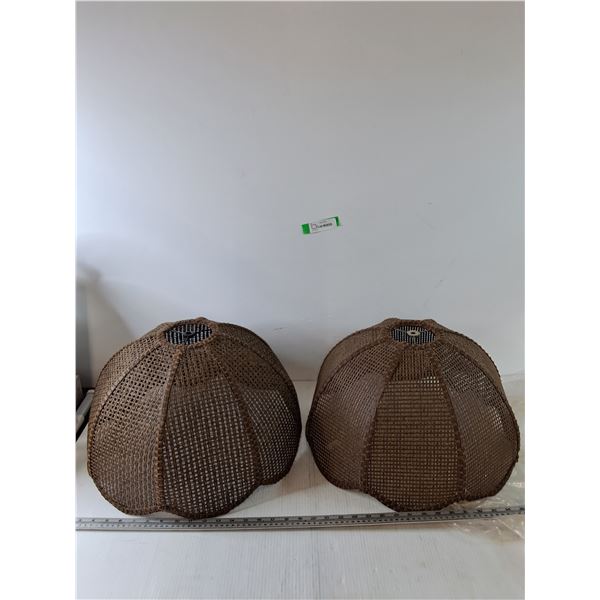 (2) Wicker Lampshades