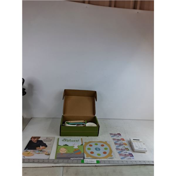 Kiwi Crate Spining Science Kit, Monopoly Credit Cards, Misc