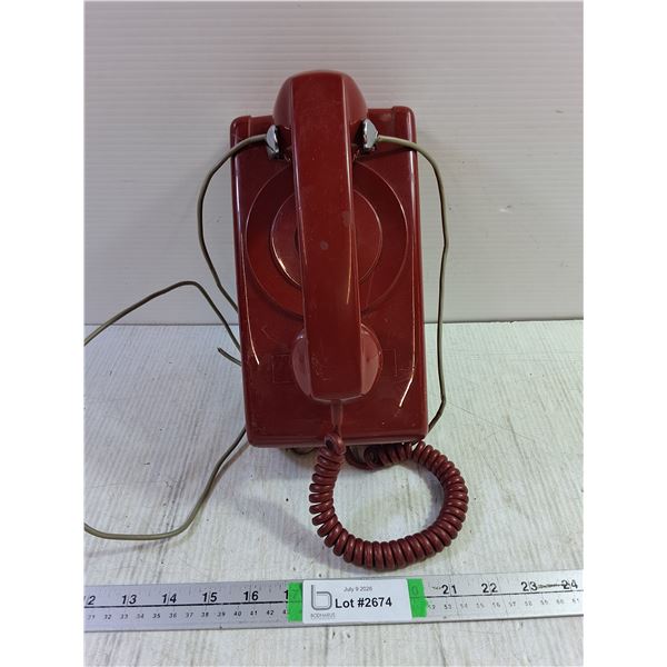 Vintage ITT Red Telephone