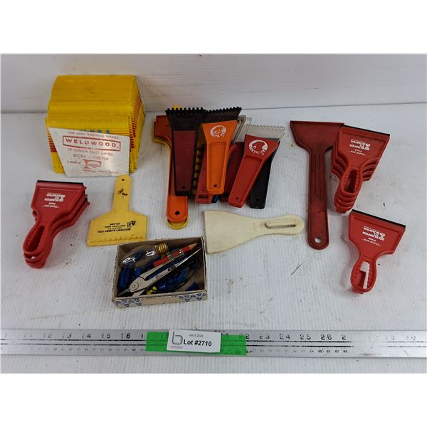 Assorted Vintage Windshield Scrapers, Misc