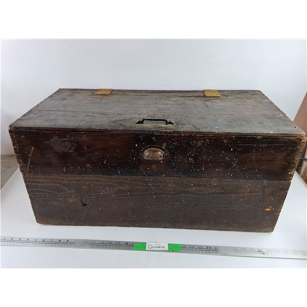 *Vintage Wooden Chest 30" x 15" x 14", Cannot Ship