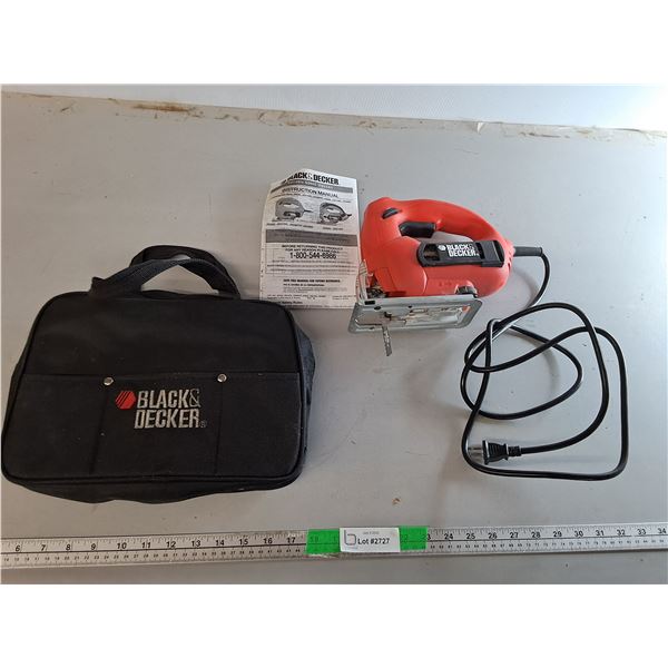 Black & Decker Jigsaw & Case- Powers On, Oil Smell