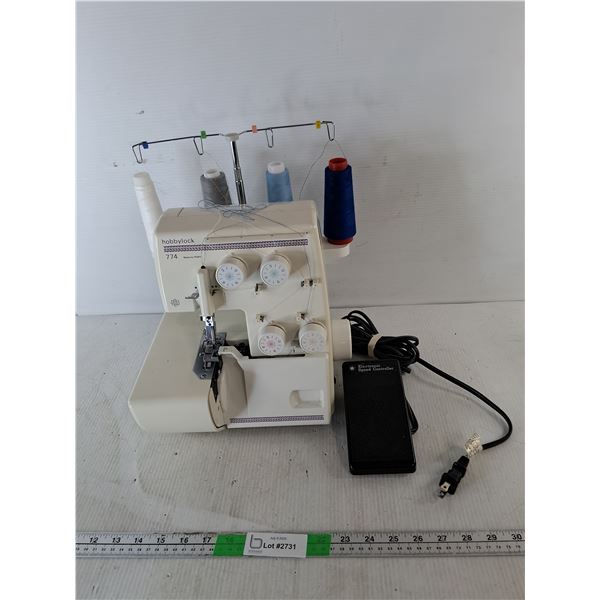 Calanda Hobbylock Serger, Thread & Pedal- Powers On, Can't Ship