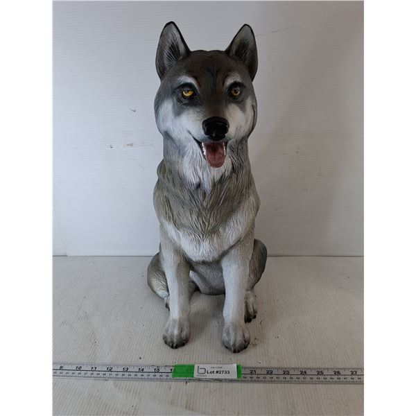 Porcelain Wolf Figurine 19.5"- Can't Ship