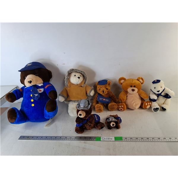 (7) Bear Stuffies- Canada Post, Misc.