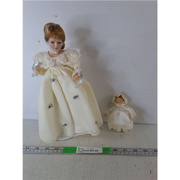 (2) Porcelain Dolls Up to 12.5"
