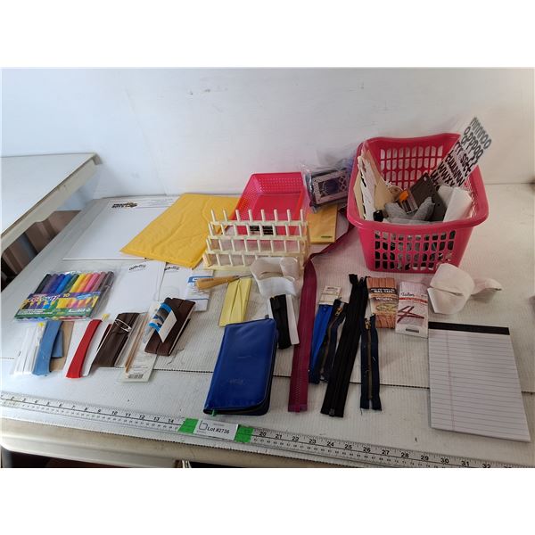 Sewing Supplies- Crochet Hooks, Zippers, Bias Tape, Misc.