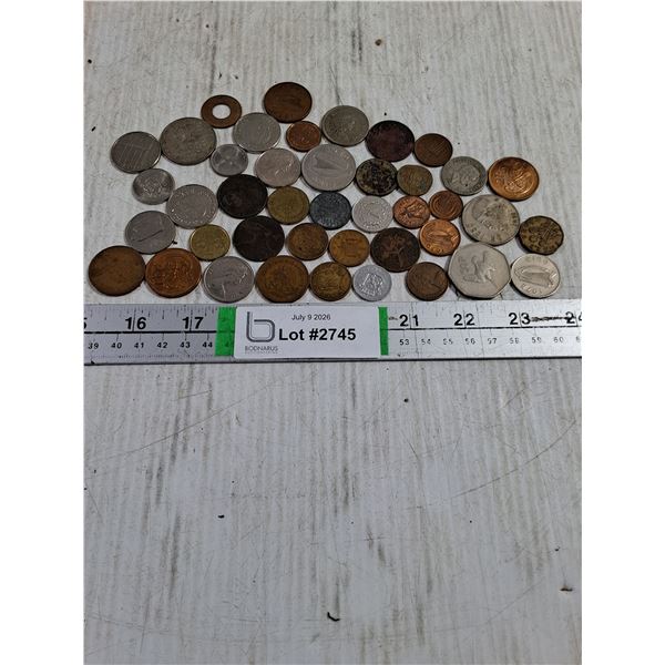 Lot of Assorted International Coins