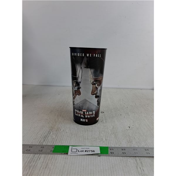 Marvel Civil War Plastic Collector Cup 8.5"