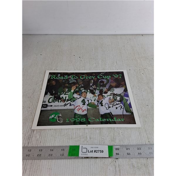 Roughrider 1998 Calendar Signed ( cannot authenticate)