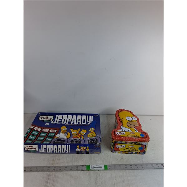 The Simpsons Jeopardy, Homers Trivia Game (Both as is)