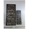 Image 1 : (2) Wall Decor Signs Up To 26"x11" ( cannot ship, as is)