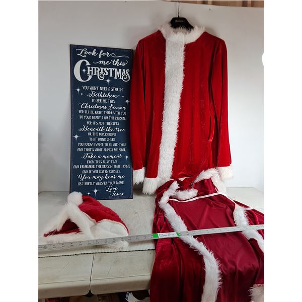 Holiday Sign & Santa Outfit