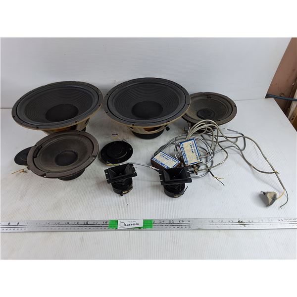 Assorted Speakers, Tweeter, X Over - As Is