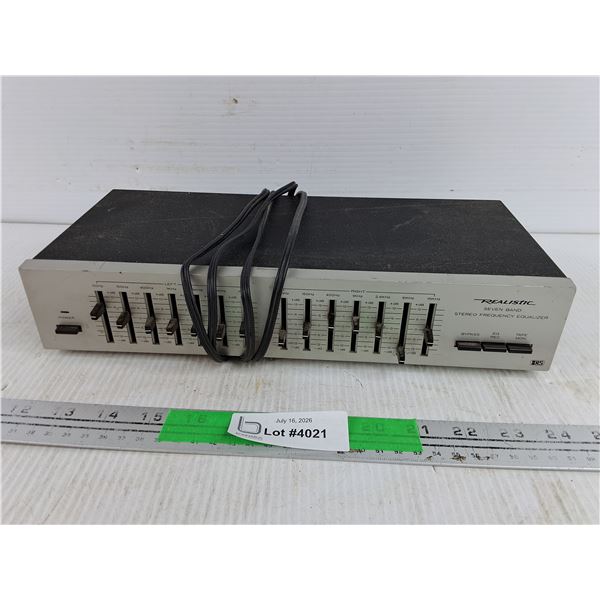 Realistic Seven Band Stereo Frequency Equalizer - As Is