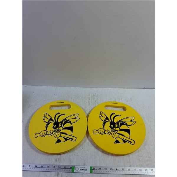 (2) Yellowjackets Seat Cushions 12''
