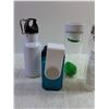 Image 4 : (4) Waterbottles Metal, Glass, Plastic up to 8''x3''