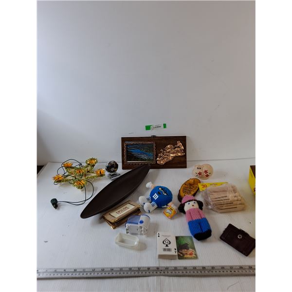 Card Holder, Blue M&M, Calender, Dawson City Plaque, Small Clay Hippo