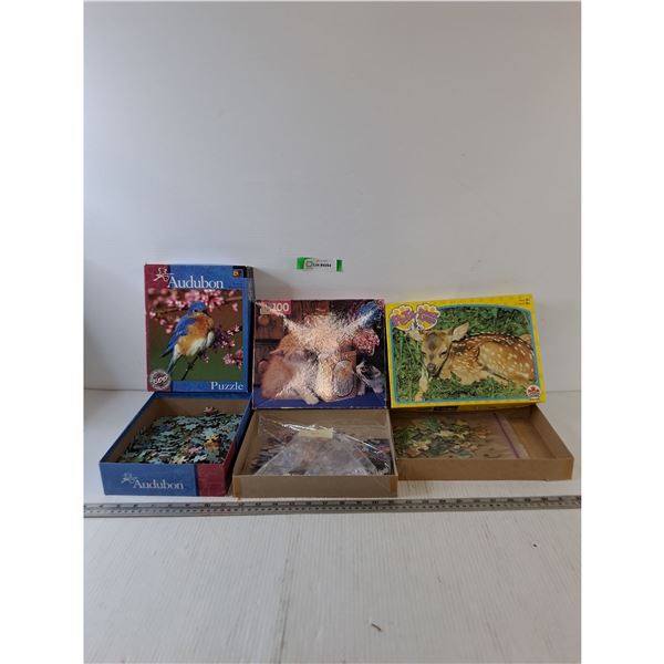 (3) Jigsaw Puzzles, All As-Is