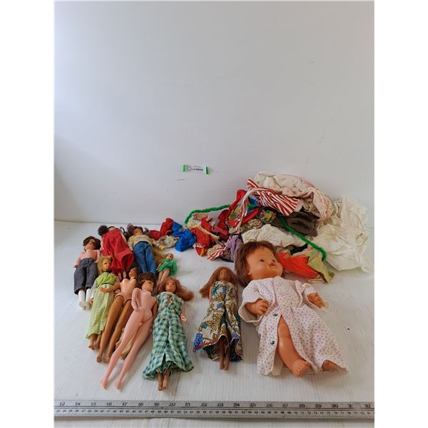 Assorted Dolls, Doll Pieces, Accessories As-Is