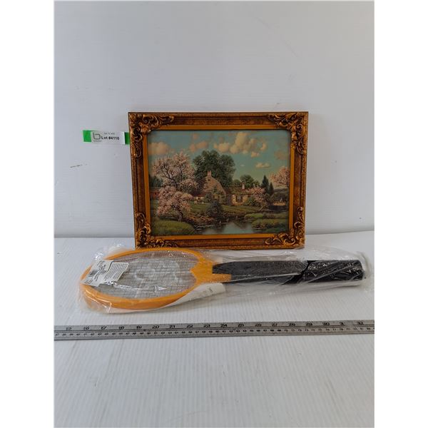 Painting Print and Electronic Bug Zapper Untested
