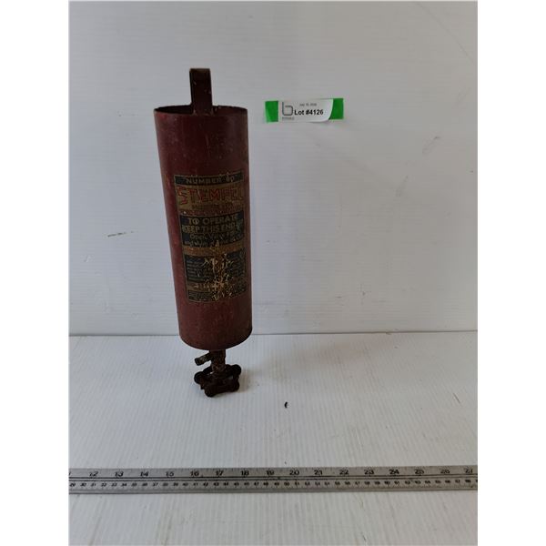 Number 60 Stempel Antique Fire Extinguisher Non-Functional, Pickup Only