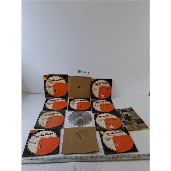 (12) Saw Blades, 10 Black & Decker, with Use and Care Manual for Drills