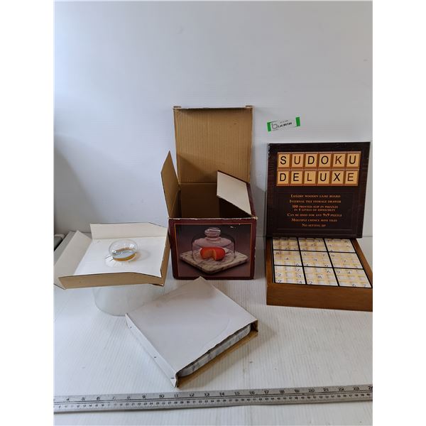 Marble Cheese Keeper and Sudoku Deluxe Board