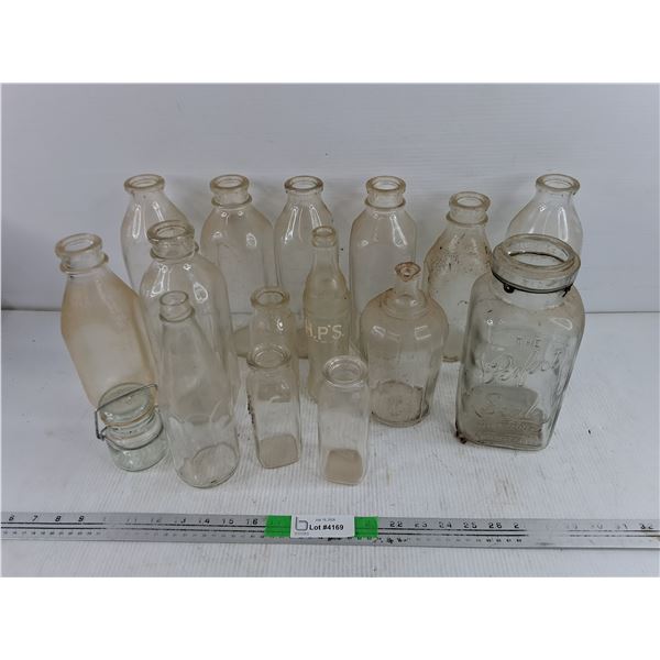 Vintage Milk Bottles, Jar & Pop Bottles