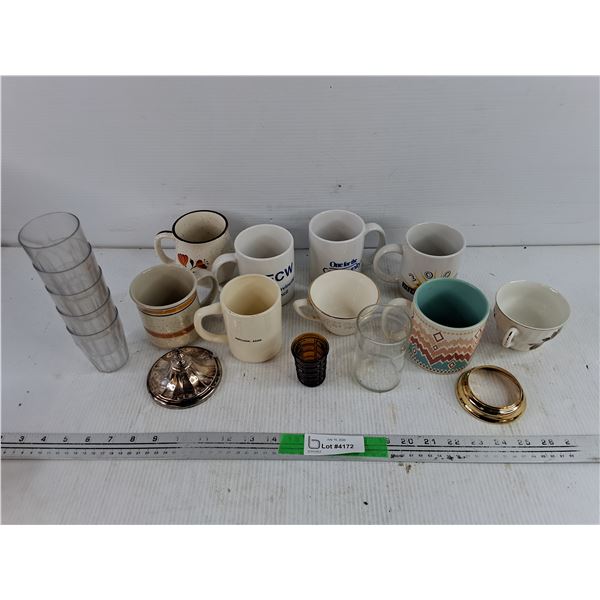 Ceramic Mugs, Plastic Cups, Tea Cups, Misc