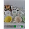 Image 3 : Plastic & Ceramic Tea Cups, Milk Glass Mugs, Glass