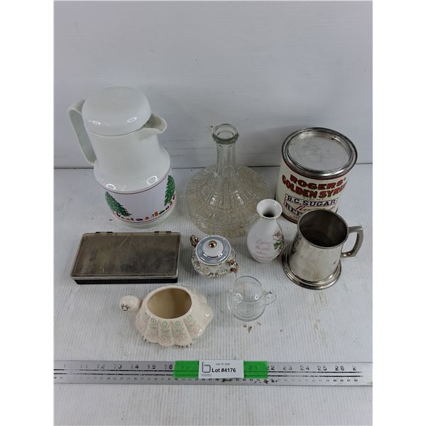 Coffee Pot, Cream & Sugar Set, Glass Decanter, Ceramic Vase, Misc