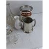 Image 5 : Coffee Pot, Cream & Sugar Set, Glass Decanter, Ceramic Vase, Misc