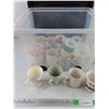 Image 2 : Assorted Ceramic Mugs, Plastic Cups & File Container 17" x 14" x 12", PICKUP ONLY