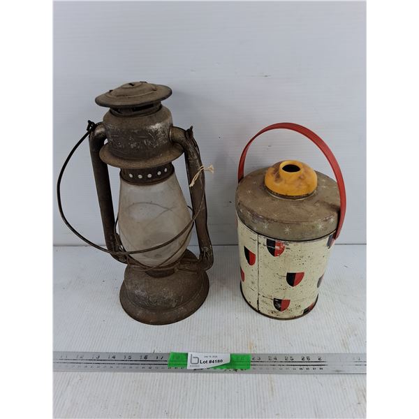 Vintage Beacon Lantern & Water Cooler