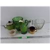 Image 1 : Ceramic Pitchers, Metal Kettle, Coffee Cups, Glass Vase