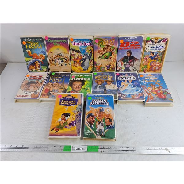 Assorted VHS Tapes - Cinderella, Snow White, The Jungle Book