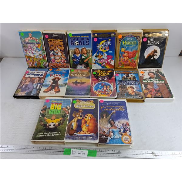 Assorted VHS Tapes - The Little Mermaid, The Return of Jafar, Cinderella, Misc