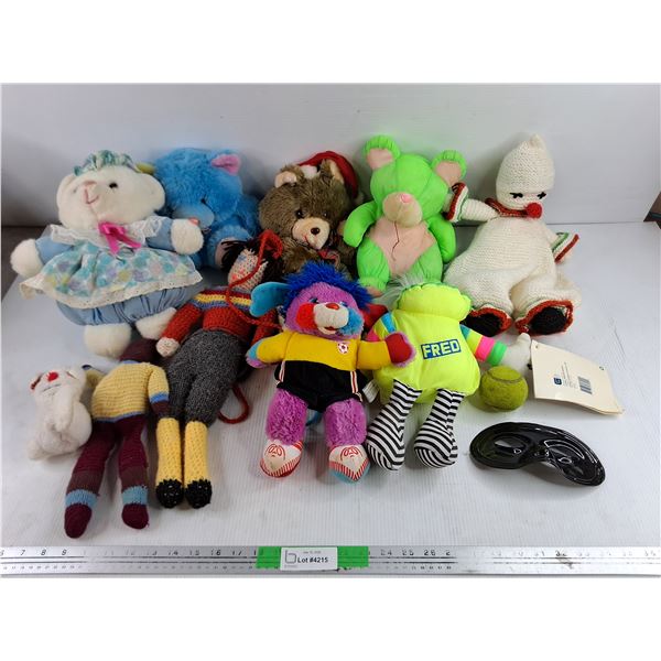 Assorted Plush Toys, Baseball, Halloween Mask