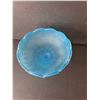 Image 2 : Footed Blue Glass Candy Dish 7.5"