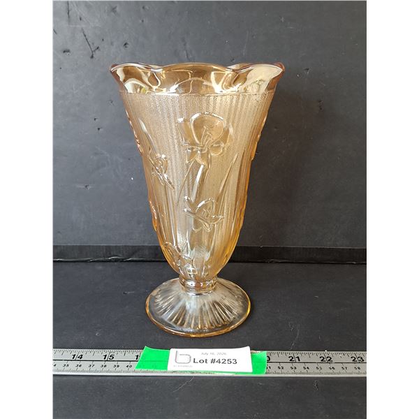 Carnival Glass Vase 9"