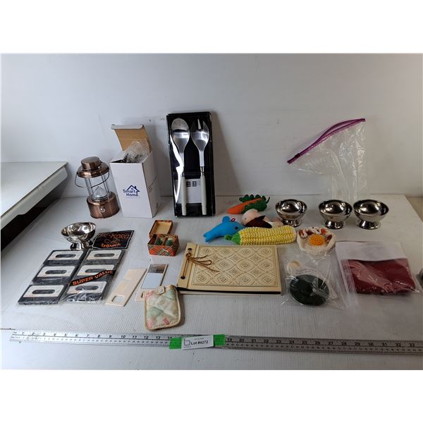 LED Copper Lantern, Salad Fork & Spoon, Blank Cassette Tapes, Misc.
