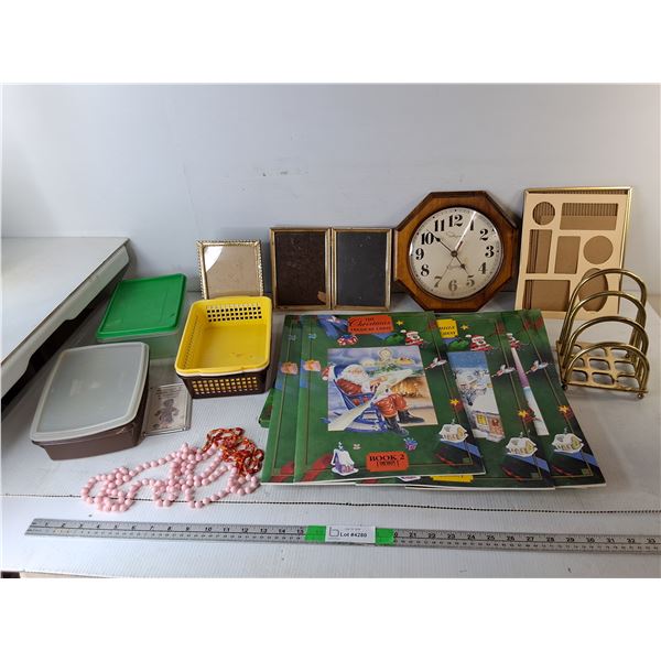 Children's Christmas Books, Wooden Wall Clock, Brass Letter Holder, Misc. Pickup Pref'd