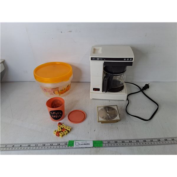 Mini Coffeemaker- Powers On, Weather Station, Spill & Spell Game, Misc.